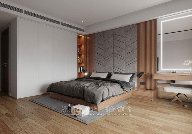 Bố trí nội thất phòng ngủ chung cư đẹp mắt với đồ nội thất hiện đại